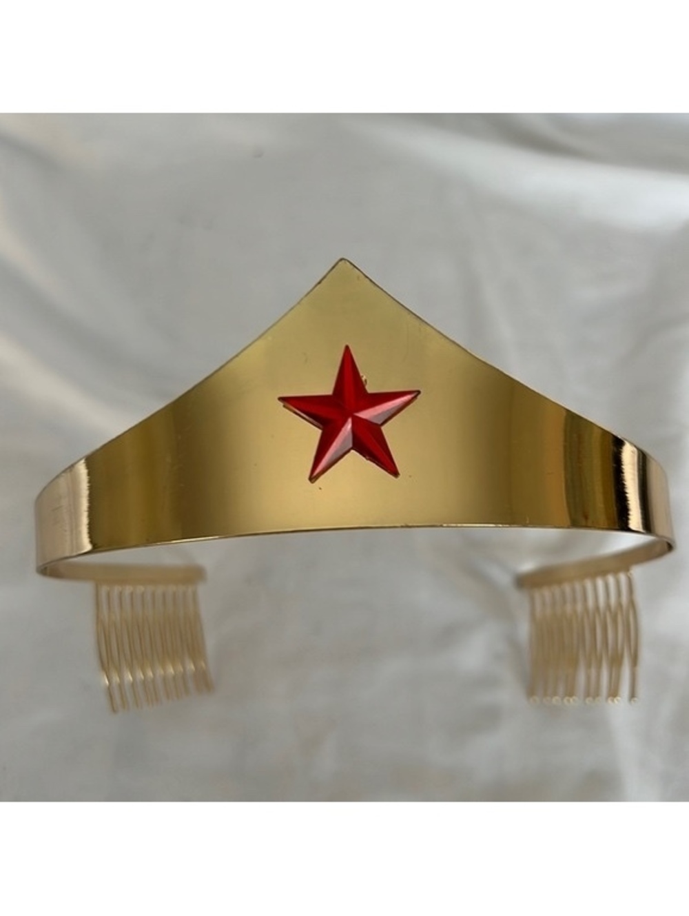 Wonder Woman Gold Tiara Headband Red Star DC Comics Costume Accessory